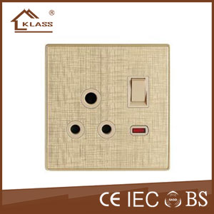 15A switched socket with neon KB4-019