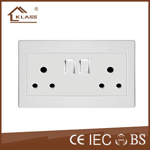 Double 15A switched socket KL3-051