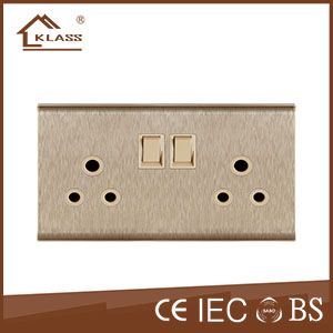 Double 15A switched socket KL7-051