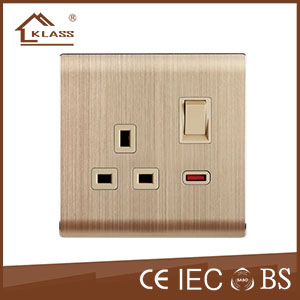 13A switched socket with neon KL6-017