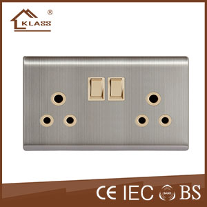 Double 15A switched socket KL5-051