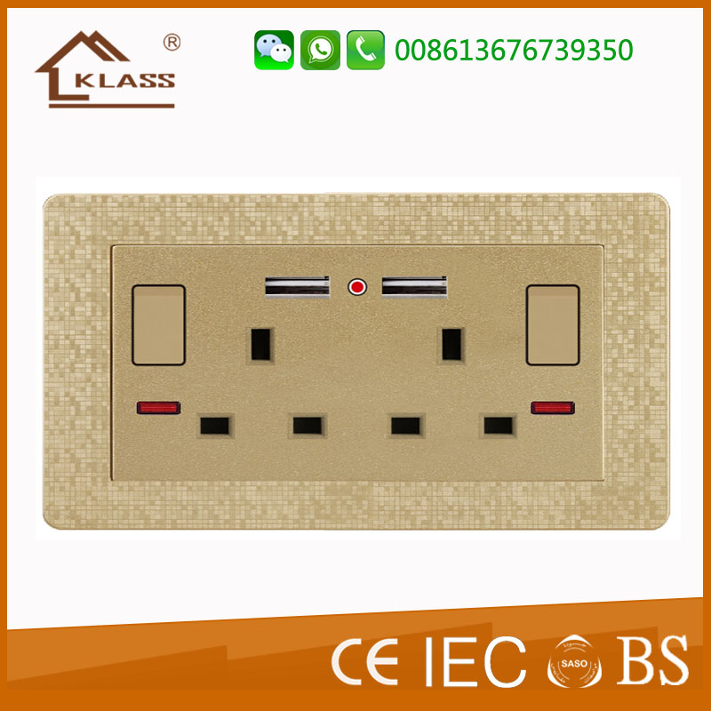2*13A SOCKET WITH 2USB PORT