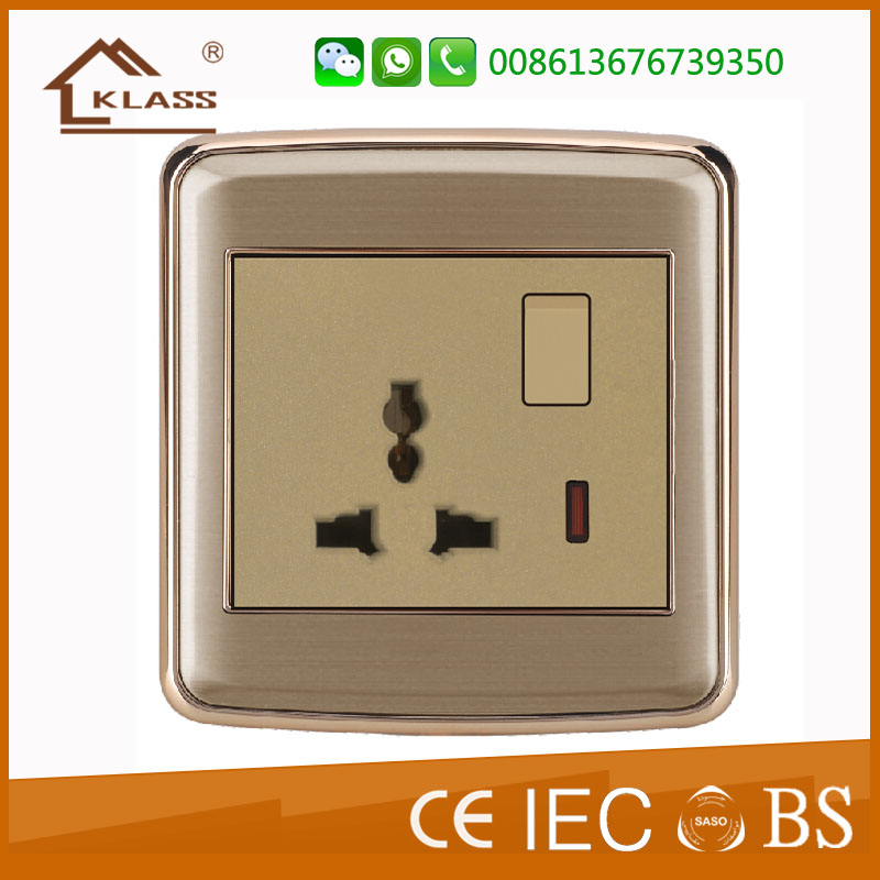 3 PIN SWITCH SOCKET WITH NEON
