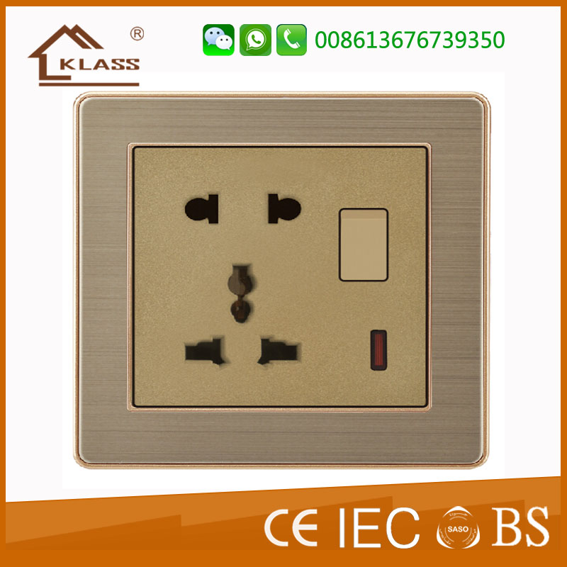 5 PIN SWITCHED SOCKET WITH NEON