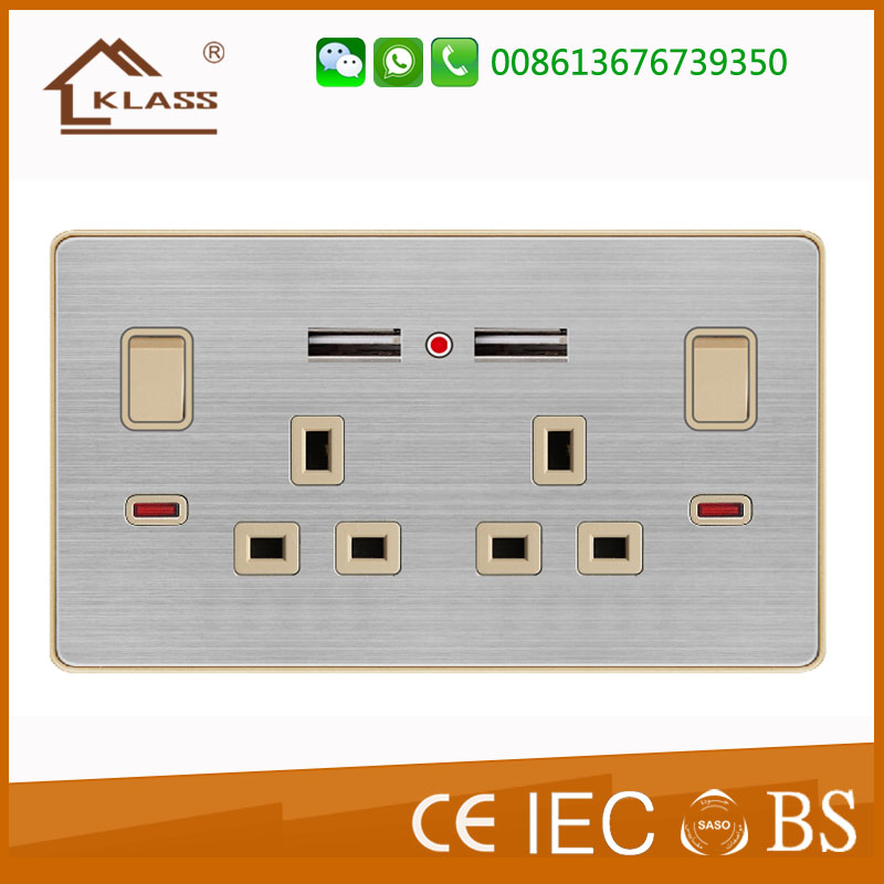 2*13A SOCKET WITH 2USB PORT