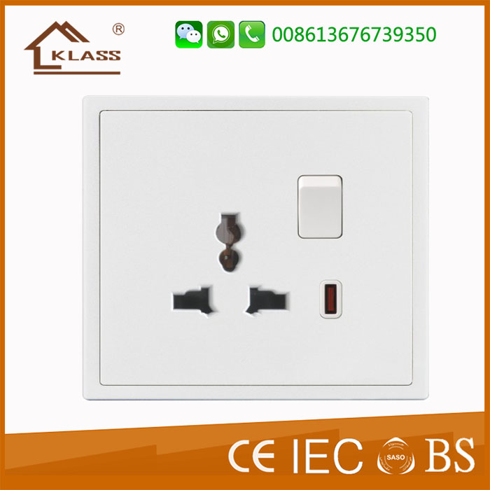 switched socket with neon KW1-012