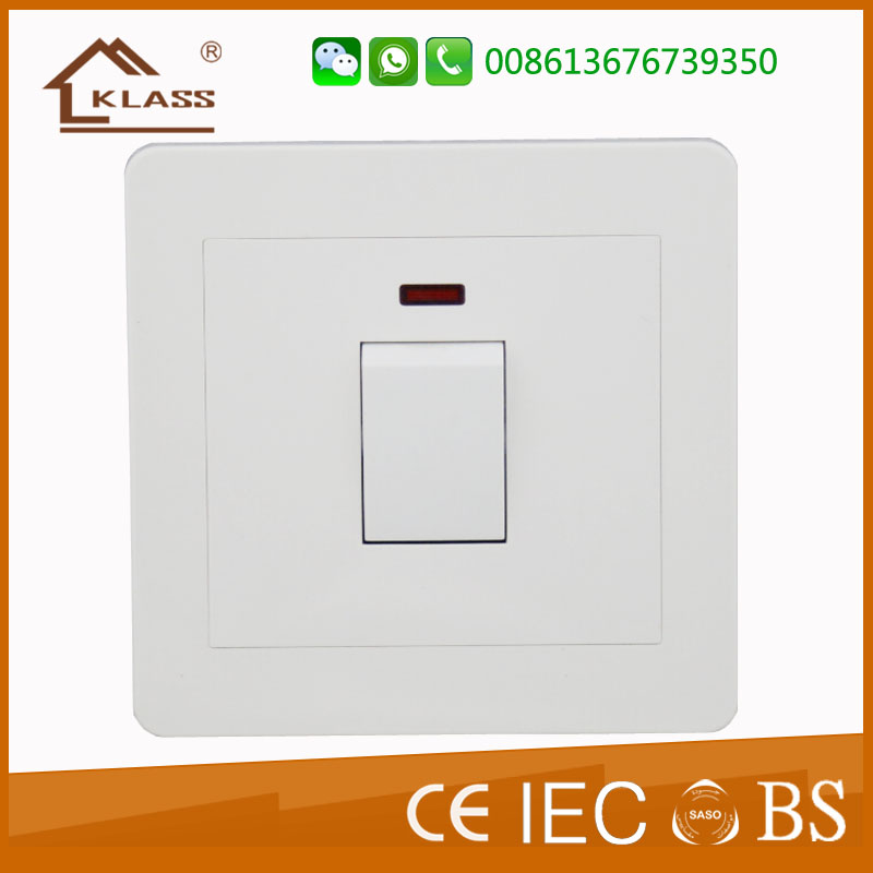20A red switch with neon KB12-034